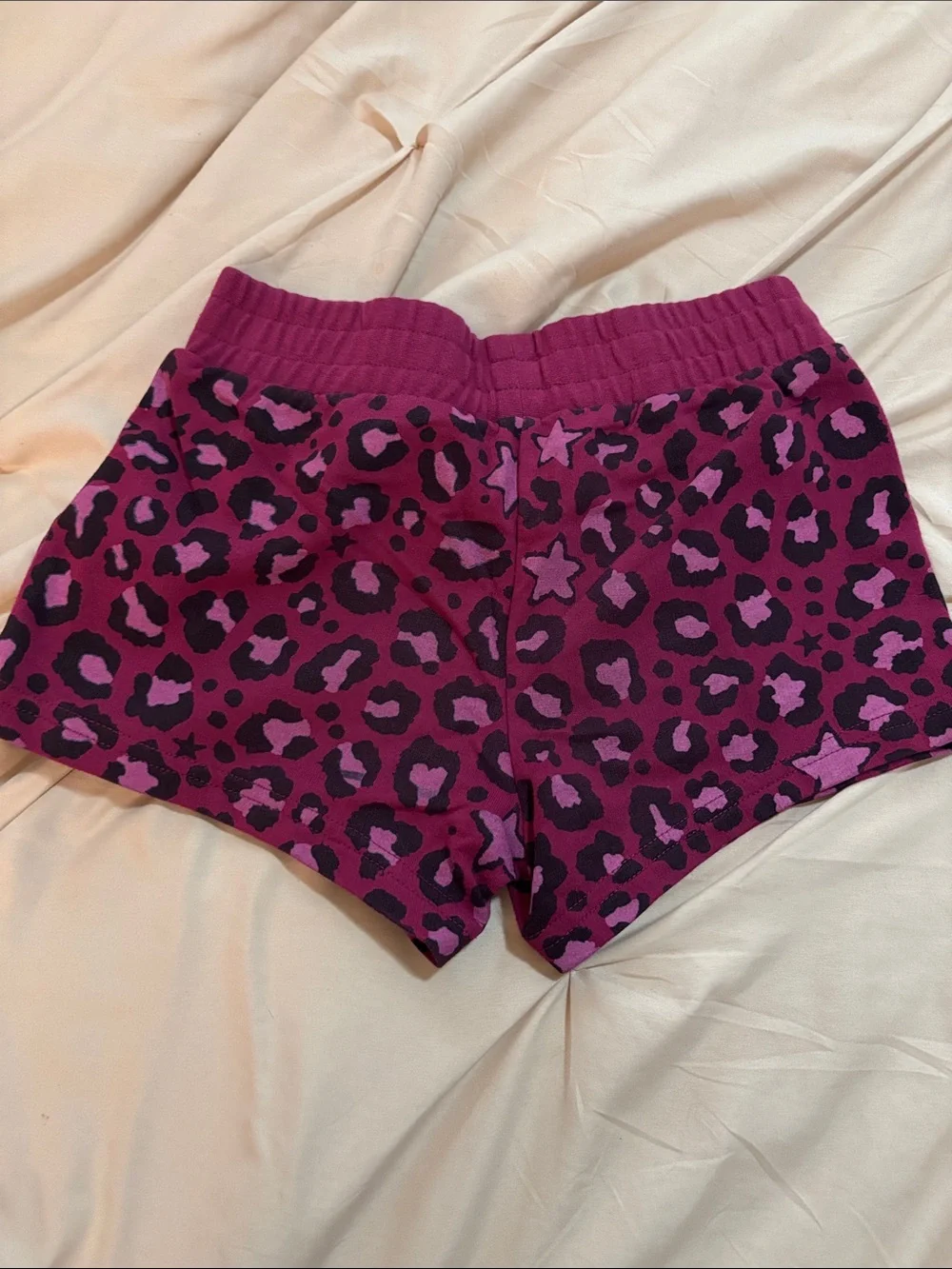 Converse Girl’s Magenta Leopard Print Athletic Shorts
